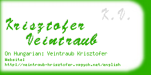 krisztofer veintraub business card